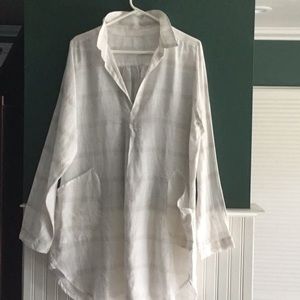 Linen tunic blouse
